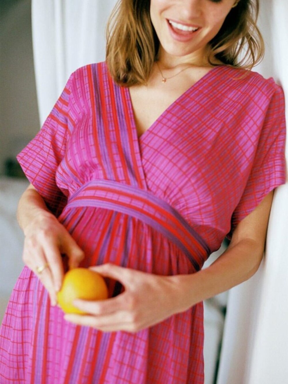 💗Hatch Natalie Dress Rosebud Plaid Size 1
